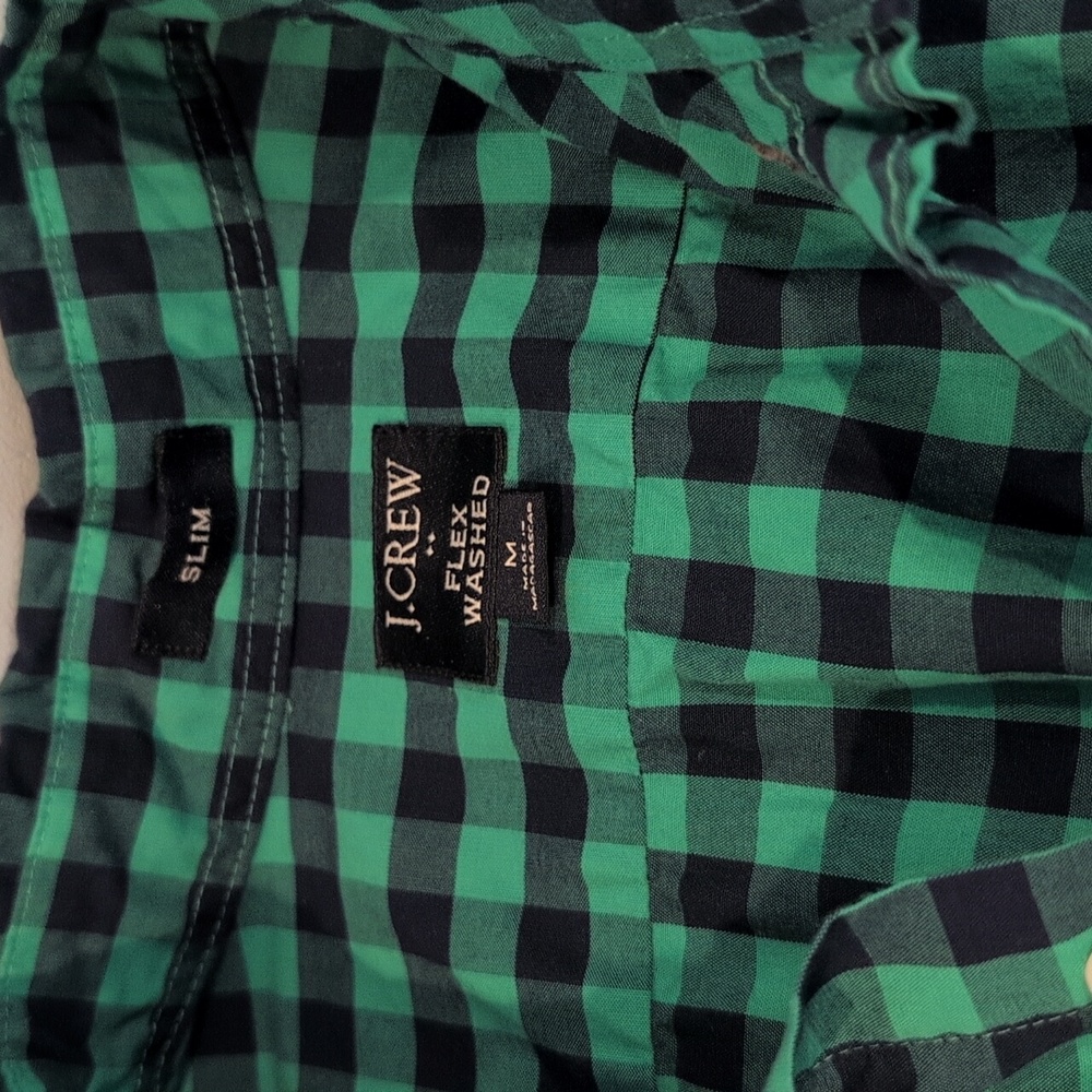 J. Crew Men's Medium Slim Fit Flex Washed Long Sleeve Button Down Style #BE208 - Picture 2 of 15